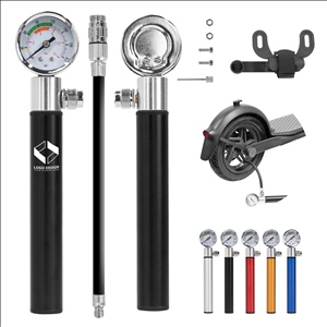 Mini Bike Pump With Gauge Portable Hand For Bicycle Ball